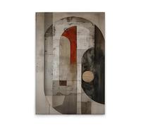 A.S. Création DD133223 Canvas Picture Abstract Shapes Wall Picture in Beige Black 80 x 120 cm
