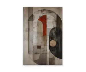 A.S. Création DD133223 Canvas Picture Abstract Shapes Wall Picture in Beige Black 80 x 120 cm
