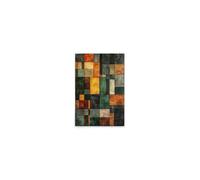 A.S. Création DD133342 Canvas Picture Block Art Chess Wall Picture Green Yellow 40 x 60 cm