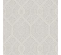 A.S. Creation Diamond Jewel Geometric Geo Glitter Trellis Metallic Vinyl Wallpaper in Silver A.S. Creation Silver