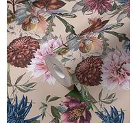 A.S. Création Floral Wallpaper Dream Flowery Non-Woven Wallpaper 10.05 m x 0.53 m Beige Pink Purple Made in Germany 381755 381755