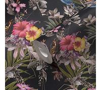 A.S. Création Floral Wallpaper Dream Flowery Non-Woven Wallpaper 10.05 m x 0.53 m Black Orange Green Made in Germany 381781 381781