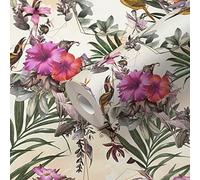 A.S. Création Floral Wallpaper Dream Flowery Non-Woven Wallpaper 10.05 m x 0.53 m Green Beige Pink Made in Germany 381786 381786