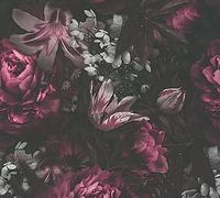 A.S. Création Flower Wallpaper Self-Adhesive Floral Wallpaper Purple Black Grey Jungle Modern 0.52 x 2.5 m