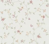 A.S. Création Flower Wallpaper Self-Adhesive Wallpaper Country House Style Floral Wallpaper Pink Cream Wallpaper with Flowers 0.52 x 2.5 m Made in Germany