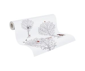 A.S. Création Forest Wallpaper Little Love Non-Woven Wallpaper 10.05 m x 0.53 m Brown Grey White Made in Germany 381341 38134-1