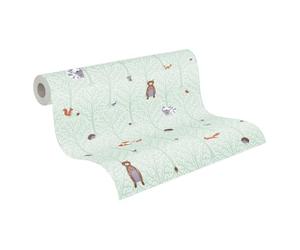 A.S. Création Forest Wallpaper Little Love Non-Woven Wallpaper 10.05 m x 0.53 m Green Brown Orange Made in Germany 381192 38119-2