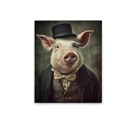 A.S. Création Funny Animals DD133360 Canvas Picture in Black/White 40 x 50 cm