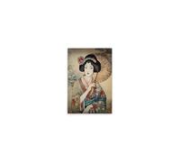 A.S. Création GEISHA Asia Vintage Canvas Picture Wall Picture Colourful Beige 40 x 60 cm DD133157