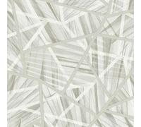 A.S. Creation Geometric Grass Leaves Geo Vinyl Non Woven Grey Wallpaper A.S. Creation Grey