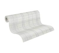 A.S. Création Geometric Wallpaper Metropolitan Stories 2 Non-Woven 10.05 m x 0.53 m Metallic White Made in Germany 379191 37919-1