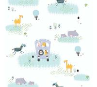 A.S. Creation Green Kids Animal Non Woven Wallpaper 10.05M X 53Cm For Children's Bedroom And Playroom