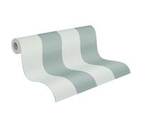 A.S. Création Green/Light Green Striped Non-Woven Wallpaper 397911-10.05m x 0.53m - Living Room Wallpaper - Made in Germany