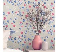 A.S. Creation House of Turnowsky 389073 Wallpaper Floral Beige Blue Non-Woven Wallpaper 10.05 m x 0.53 m Made in Germany