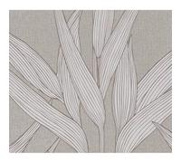 A.S. Creation Hygge Scandinavian Leaf Pattern Textured Linen Effect Wallpaper in Grey A.S. Creation Grey