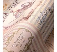 A.S. Création Kitchen Wallpaper - Country House Style Beige Orange White - Non-Woven Vintage Wallpaper - 10.05 m x 0.53 m - Made in Germany
