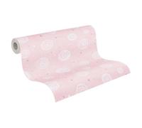 A.S. Création Lilly & Luis Non-Woven Wallpaper with Circles in Pink, White - 10,05 x 0,53 m Wallpaper for Kids Made in Germany - 771392