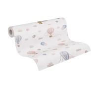 A.S. Création Lilly & Luis Non-Woven Wallpaper with Clouds in Blue, Cream, Pink - 10,05 x 0,53 m Wallpaper for Kids - 770771