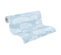 A.S. Création Lilly & Luis Non-Woven Wallpaper with Clouds in Blue, White - 10,05 x 0,53 m Wallpaper for Kids Made in Germany - 771431