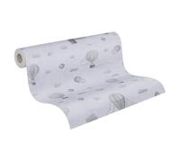 A.S. Création Lilly & Luis Non-Woven Wallpaper with Clouds in Grey - 10,05 x 0,53 m Wallpaper for Kids Made in Germany - 770772