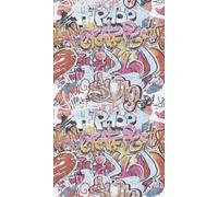 As Creation Bricoflor Non-Woven Wallpaper, Graffiti Wallpaper Multicoloured - 8,80 X 0,53 M