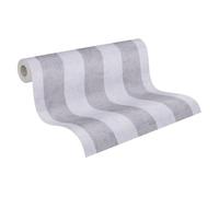 A.S. Création Lilly & Luis Non-Woven Wallpaper with Stripes in Grey - 10,05 x 0,53 m Wallpaper for Kids - 770783