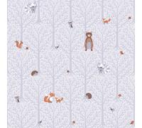 A.S. Creation Little Love Grey And White Kids Animal Non Woven Wallpaper 10.05M X 53Cm For Children's Bedroom And Playroom Ref 381191