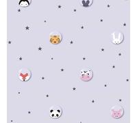 A.S. Creation Little Love Grey And White Kids Animal Non Woven Wallpaper 10.05M X 53Cm For Children's Bedroom And Playroom Ref 381431