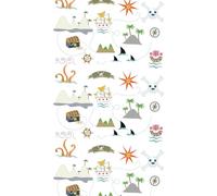 A.S. Creation Livingwalls Non-Woven Wallpaper, Pirate Wallpaper in Cream, Grey and Green, Wall Wallpaper for Various Rooms, XXL Wall Picture, 2.80 m x 1.59 m