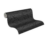 A.S. Création Livingwalls Vliestapete Key to Fairyland Tapete grafisch Modern 10,05 0,53 m Schwarz Made in Germany 132062 1320-62 Wall Wallpaper, Metallic, Black, 10,05m x 0,53m