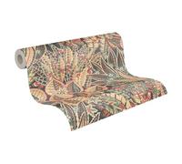 A.S. Création Livingwalls Wallpaper 396531 - Palm Leaves in Yellow, Red, Green, Brown Botanical Floral Wallpaper - 10.05 m x 0.53 m - Made in Germany