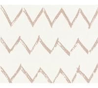 A.S. Creation Metallic Graphic Linen Fabric Paint Brush Stroke Wallpaper in Bronze A.S. Creation Bronze