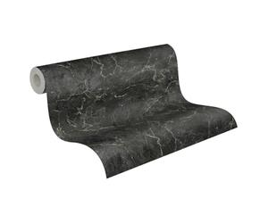 A.S. Création Michalsky Living Change is Good Monumental Marble 379911 Non-Woven Wallpaper Black Beige Gloss Smooth