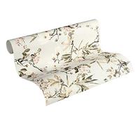 A.S. Création Michalsky Living Non-Woven Wallpaper Dream Again Wallpaper with Flowers 10.05 m x 53 cm Beige Multicolored Green Made in Germany 364982 36498-2