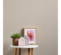 A.S. Création Nara 387445 Plain Non-Woven Wallpaper 10.05 m x 0.53 m Made in Germany Cream Beige