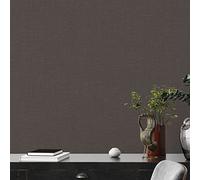 A.S. Création Nara 387453 Plain Non-Woven Wallpaper 10.05 m x 0.53 m Made in Germany Plain Black Anthracite