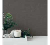 A.S. Création Nara 387454 Plain Non-Woven Wallpaper 10.05 m x 0.53 m Made in Germany Anthracite Grey