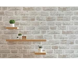 A.S. Création Natural Living 386371 Wallpaper Stone Look Grey White Stone Wallpaper PVC-Free 10.05 x 0.53 m Made in Germany