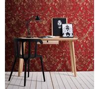A.S. Creation Neue Bude 2.0 Edition 2 Red Classic Damask Vinyl Wallpaper 10.05M X 53Cm For Living Room, Bedroom And Hallway
