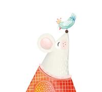 A.S. Création Non-Woven Wallpaper Animals in White, Red and Grey - Wall Wallpaper for Various Rooms - XXL Wall Picture 2.80 m x 1.59 m