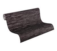 A.S. Creation Non-woven wallpaper Best of Wood and Stone 2nd Edition Natural Stone Wallpaper 10.05 m x 53 cm Grey Black Made in Germany 707123 7071-23, multi-colour