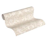 A.S. Création Non-Woven Wallpaper Diamonds Wallpaper with Ornaments Baroque 10.05 m x 0.53 m Beige Cream Gold 372703 37270-3