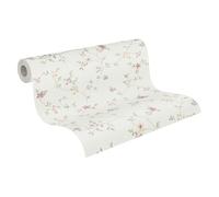 A.S. Création Non-Woven Wallpaper Fleuri Pastel Wallpaper with Flowers Cottage Style 10.05 m x 53 cm Multicolored Green White Made in Germany 937701 93770-1