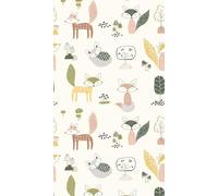 A.S. Création Non-Woven Wallpaper Forest in Cream, Green and Yellow - Wall Wallpaper for Various Rooms - XXL Wall Picture 2.80 m x 1.59 m