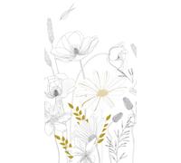 Photo Wallpaper Floral Wildflowers Illustration White Black 39213-1 (7,47£/1qm)