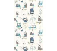A.S. Création Non-Woven Wallpaper - Owls Wallpaper in Cream, Blue and Brown - Wall Wallpaper for Various Rooms - XXL Wall Picture 2.80 m x 1.59 m