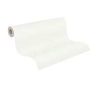 A.S. Création Non-Woven Wallpaper - Plain Wallpaper 389033 in Cream White - Plain Wallpaper for Various Rooms - 10.05 m x 0.53 m - Made in Germany