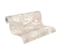 A.S. Création Non-Woven Wallpaper with Floral Design in Brown, Cream, red - 10,05 x 0,53 m Designer Wallpaper Made in Germany - 336042