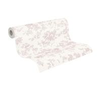 A.S. Création Non-Woven Wallpaper with Floral Design in White, Pink - 10,05 x 0,53 m Designer Wallpaper Made in Germany - 395481