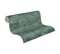 A.S. Création Non-Woven Wallpaper with Jungle Design in Green, Gold - 10,05 x 0,53 m Patterned Wallpaper - 393401